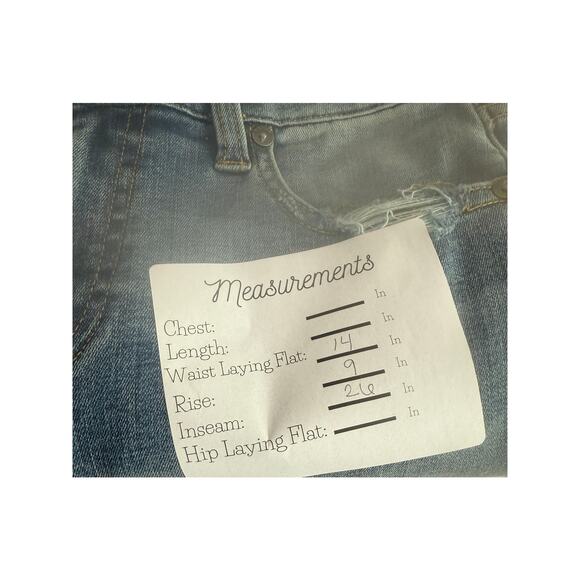 Pistola Mid Rise Skinny Distressed Stretch Ankle Jeans 27 Medium Wash Blue #3206 - Picture 8 of 13